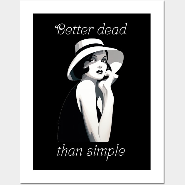 Better dead than simple girl retro vintage Wall Art by jjmpubli